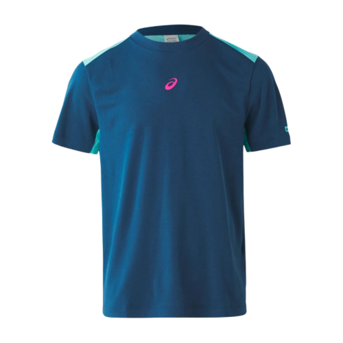T-SHIRT HOMME ASICS COURT ENERGY AQUA
