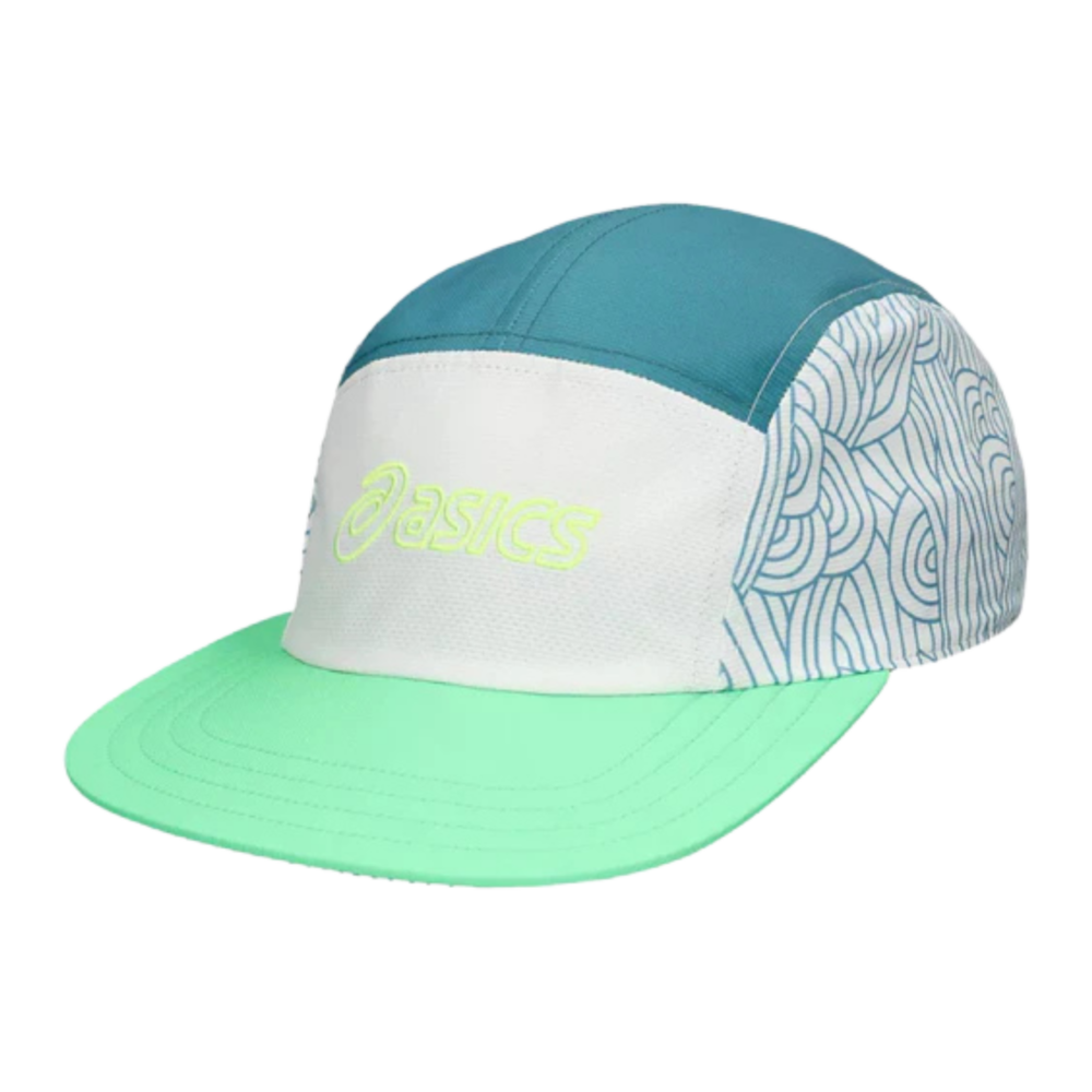 casquette-asics-padel-5-panel-bleu-avant