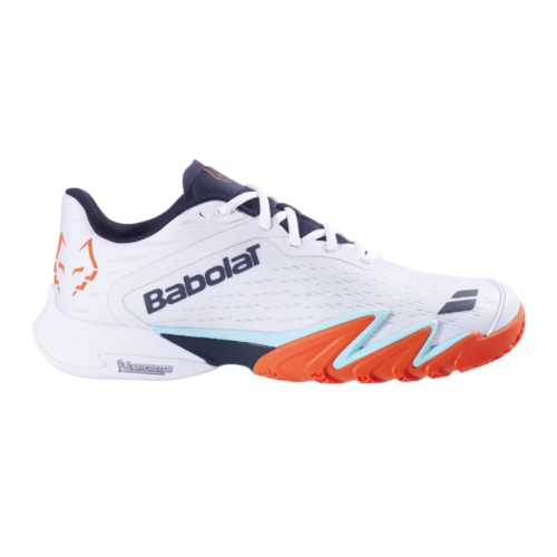 CHAUSSURES DE PADEL HOMME BABOLAT PREMURA 3 LEBRON BLANC / ORANGE