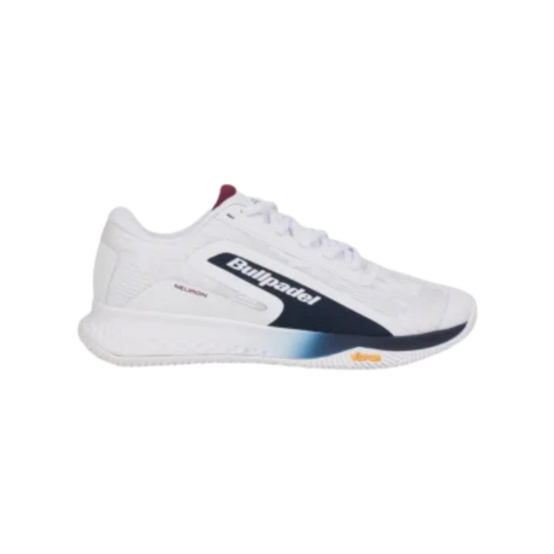 CHAUSSURES DE PADEL HOMME BULLPADEL NEURON VIBRAM 25I BLANC / ROUGE BORDEAUX
