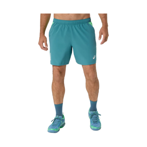 SHORT HOMME ASICS PADEL COURT 7IN BLEU / VERT