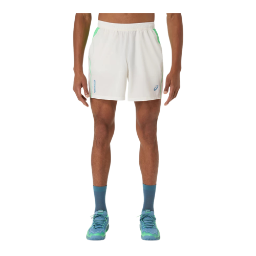 SHORT HOMME ASICS PADEL COURT 7IN CREME/BLEU