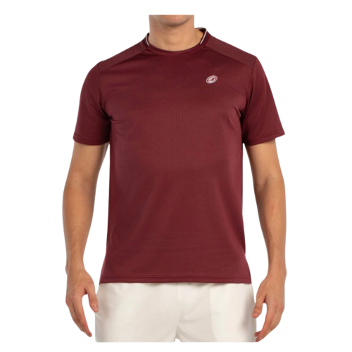 T-SHIRT HOMME BULLPADEL ACRUX ROUGE BORDEAUX